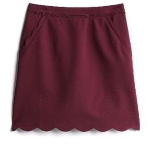 Stitch Fix Skies Are Blue Scalloped Hem Skirt NWT